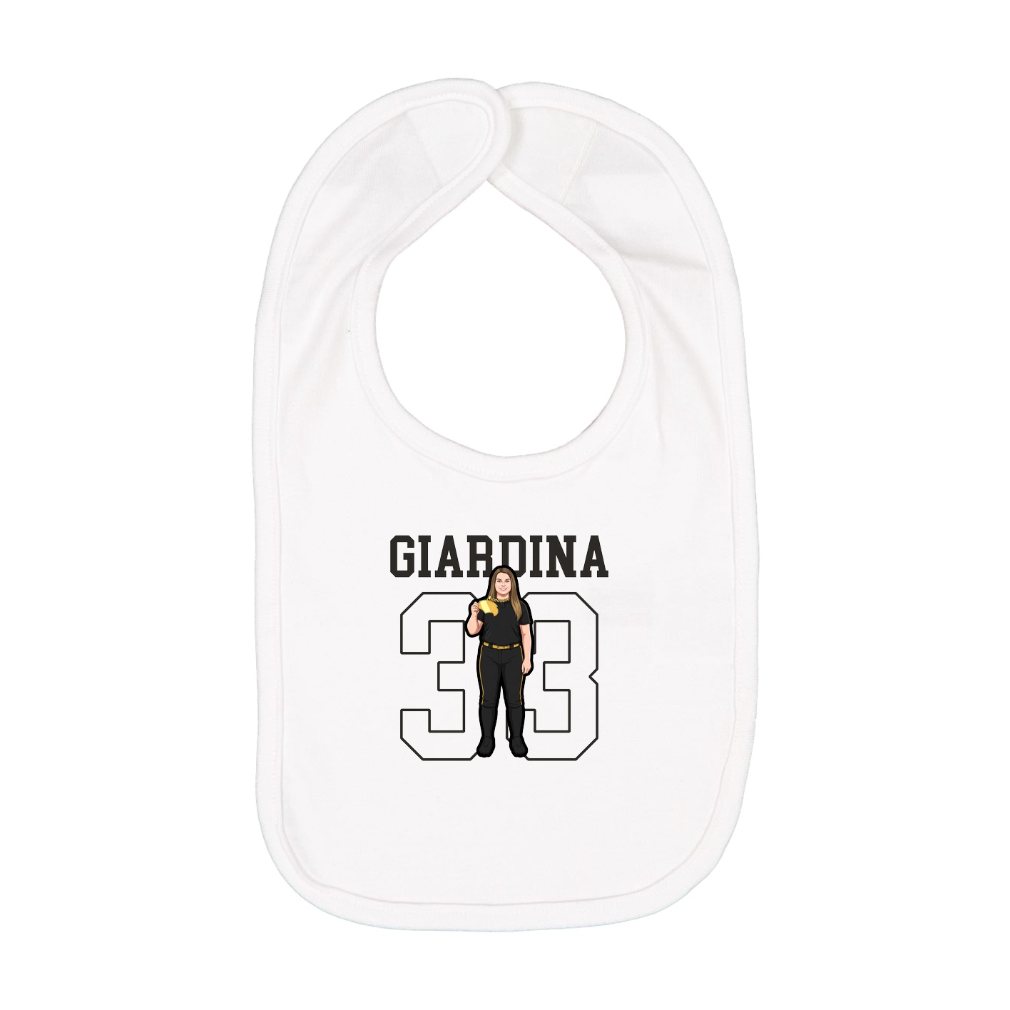 Infant Bib — Shirsey in White