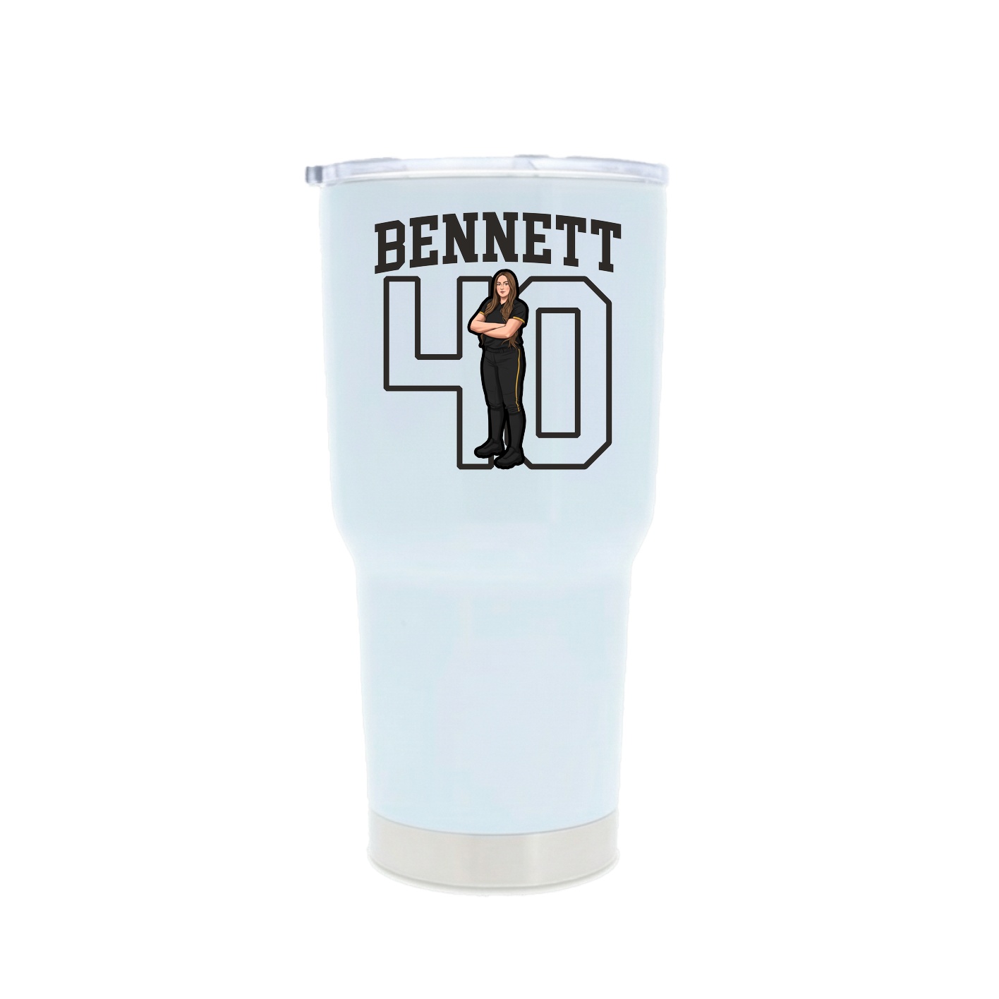 30oz Stainless Steel Tumbler — Shirsey in White