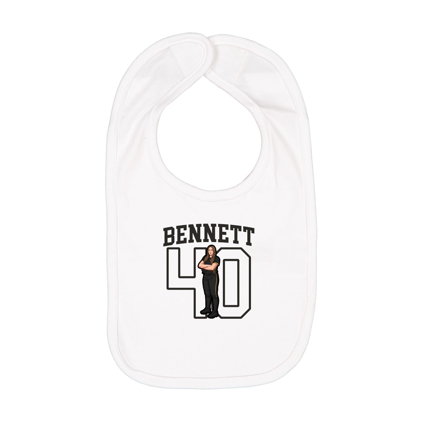 Infant Bib — Shirsey in White
