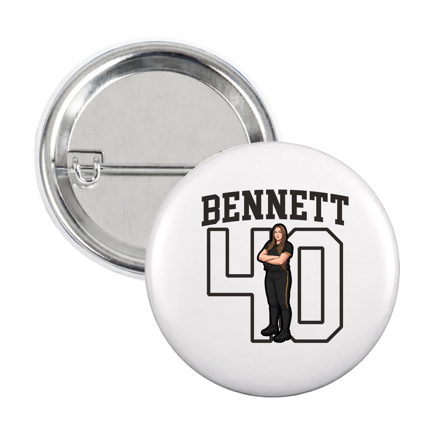 Game Day Button — Shirsey in White
