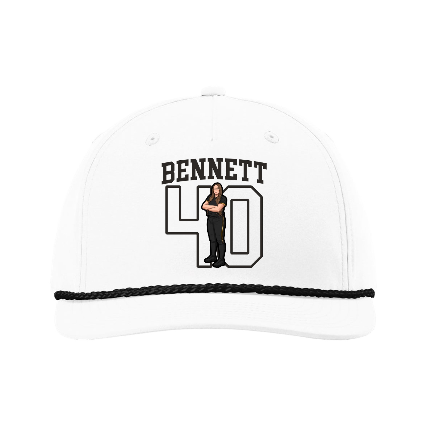 Five-Panel Classic Rope Cap — Shirsey in White