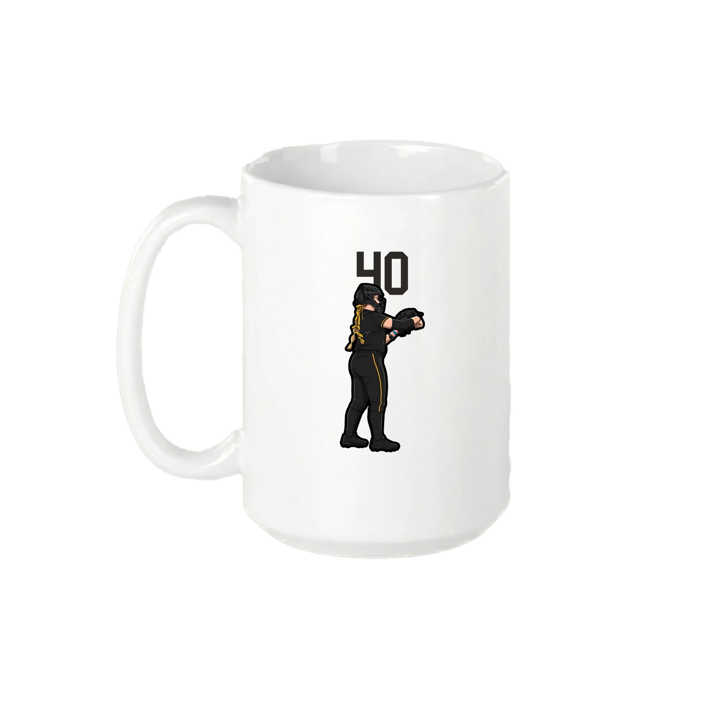 15oz Coffee Mug — Number Top in White