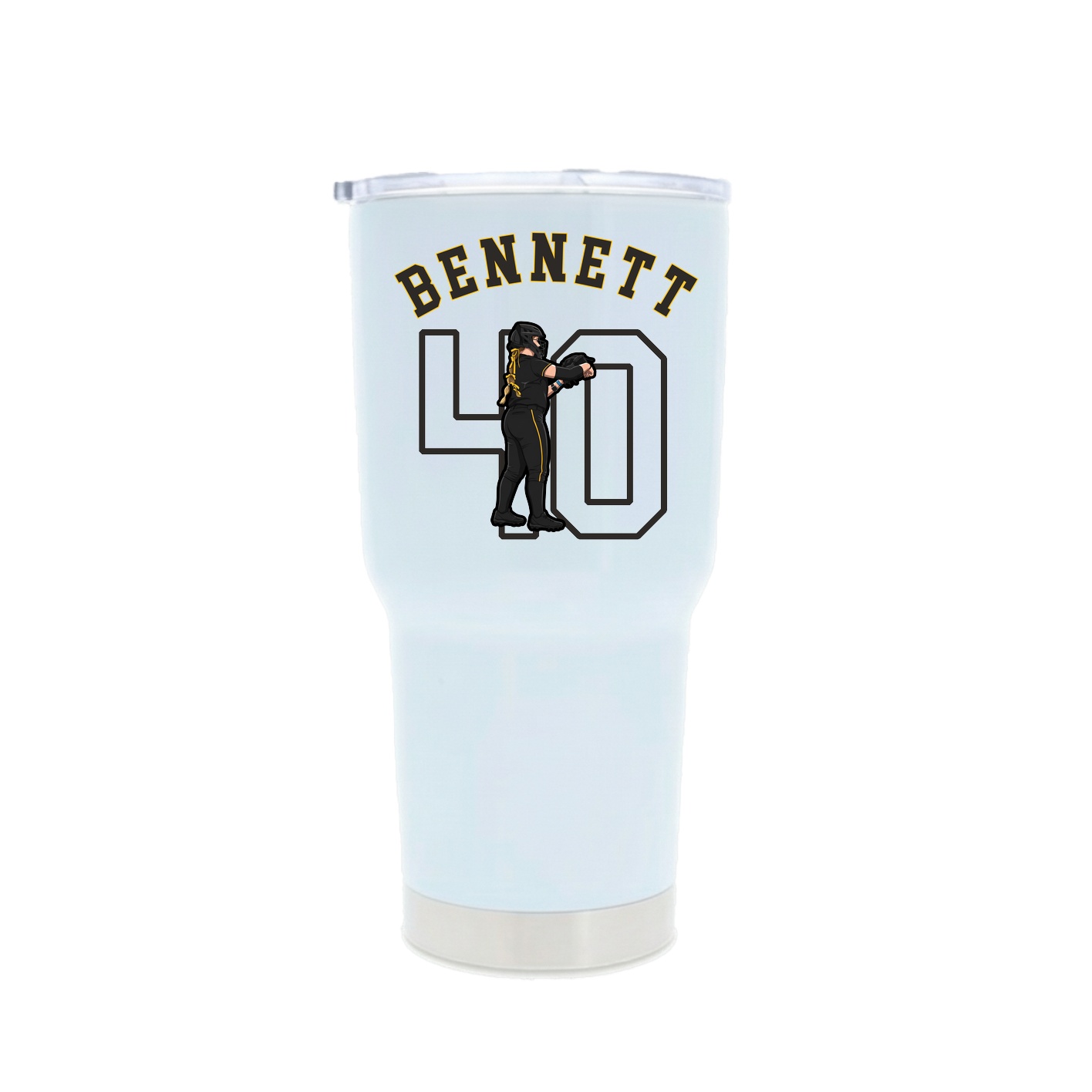 30oz Stainless Steel Tumbler — Shirsey Arch in White