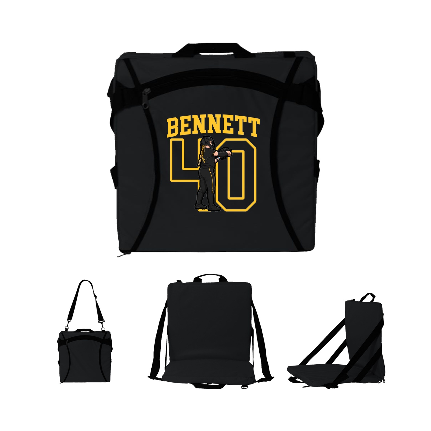 Folding Stadium Seat — Shirsey in Black