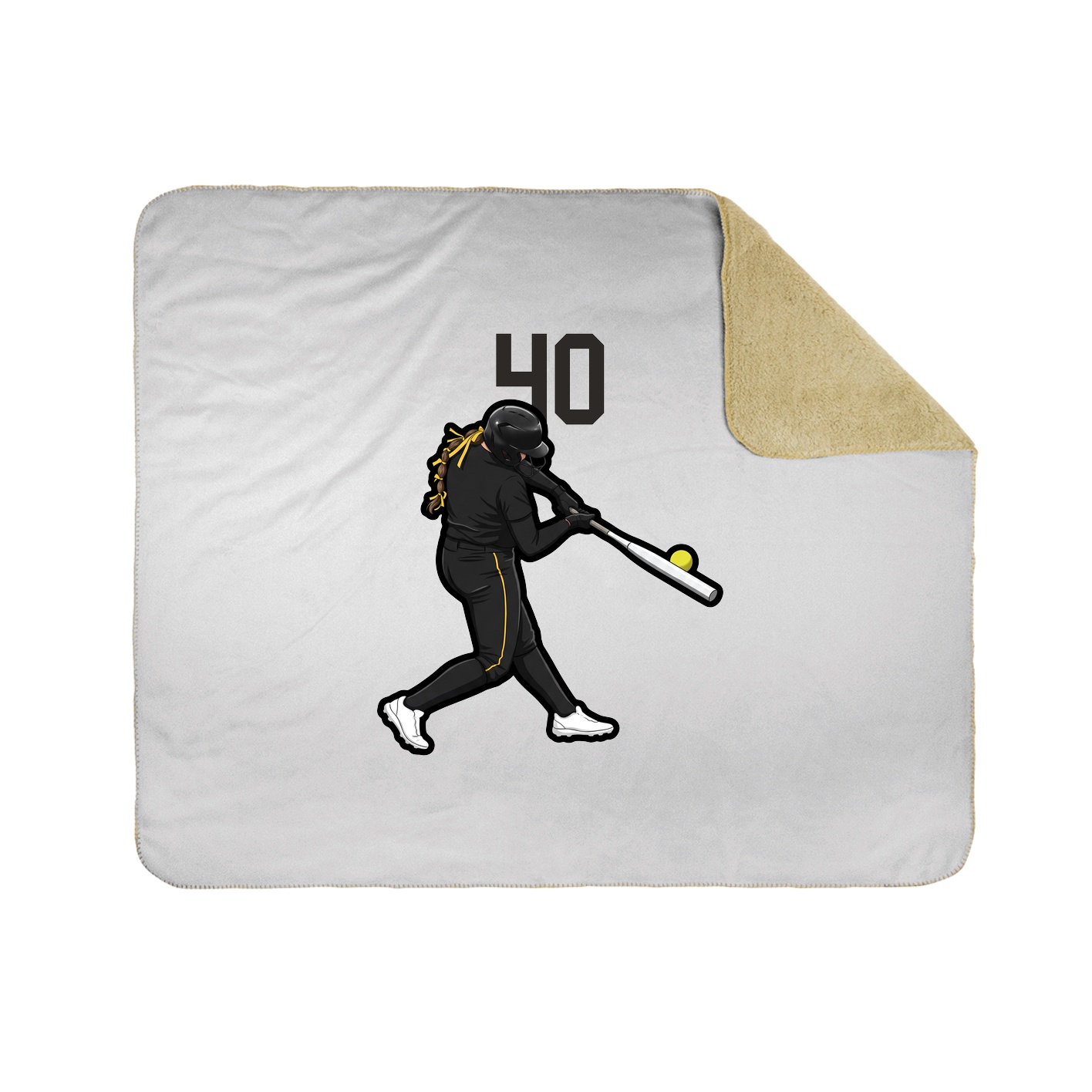 Throw Blanket — Number Top in White
