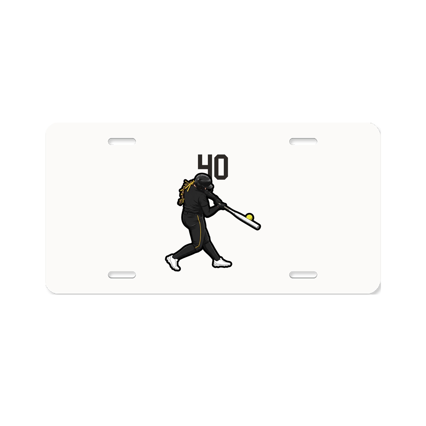 License Plate — Number Top in Classic