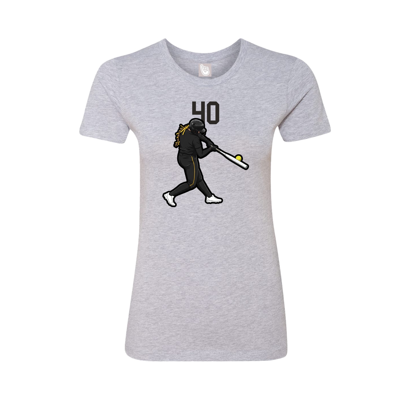Womens Tee — Number Top in Grey