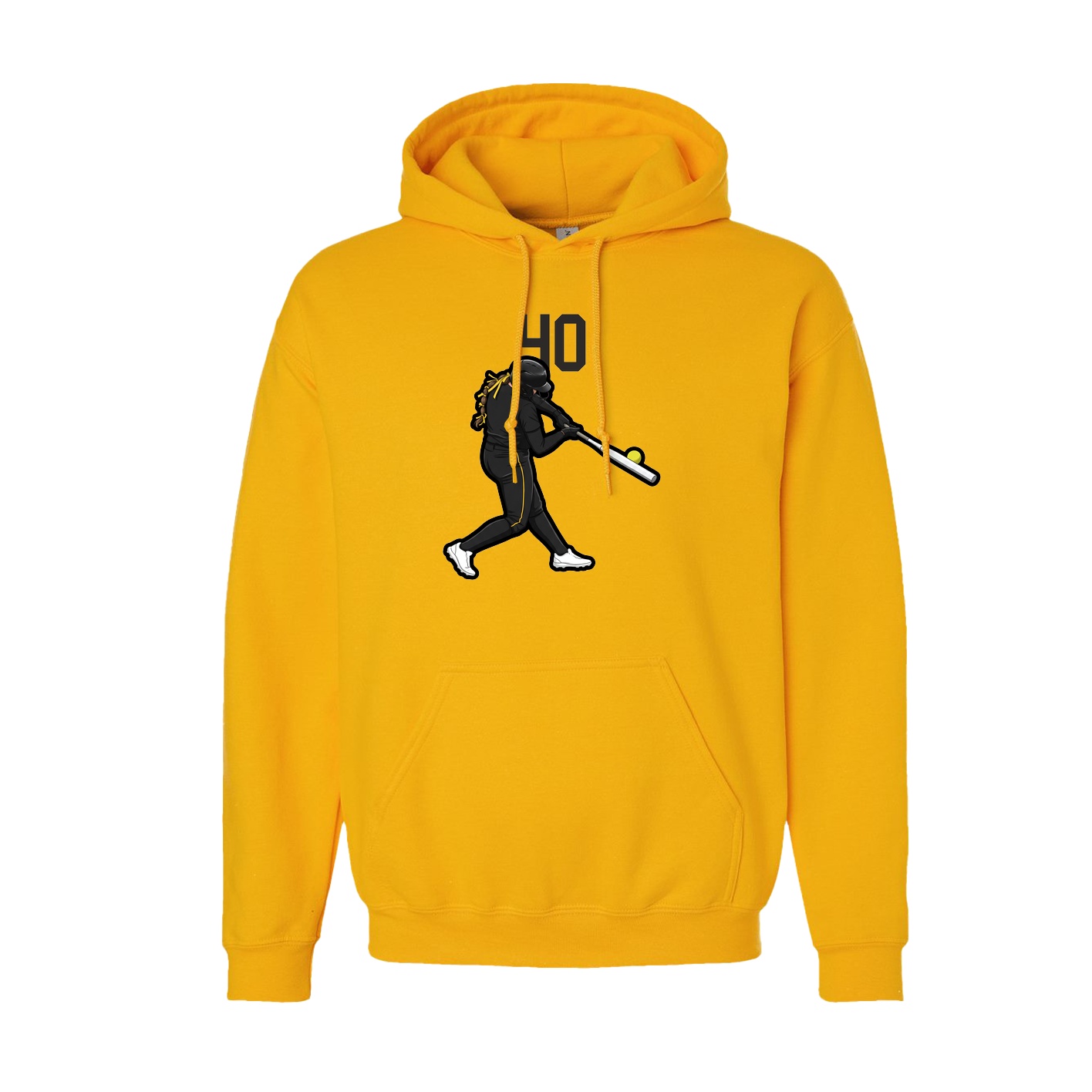 Hoodie — Number Top in Gold