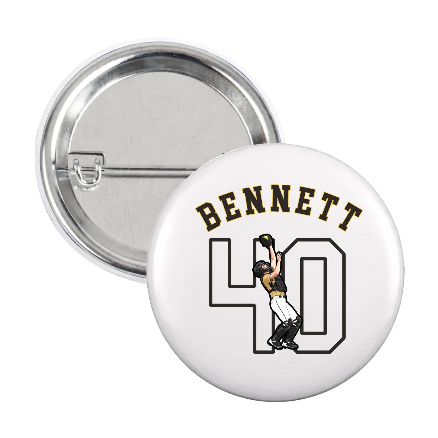Game Day Button — Shirsey Arch in White