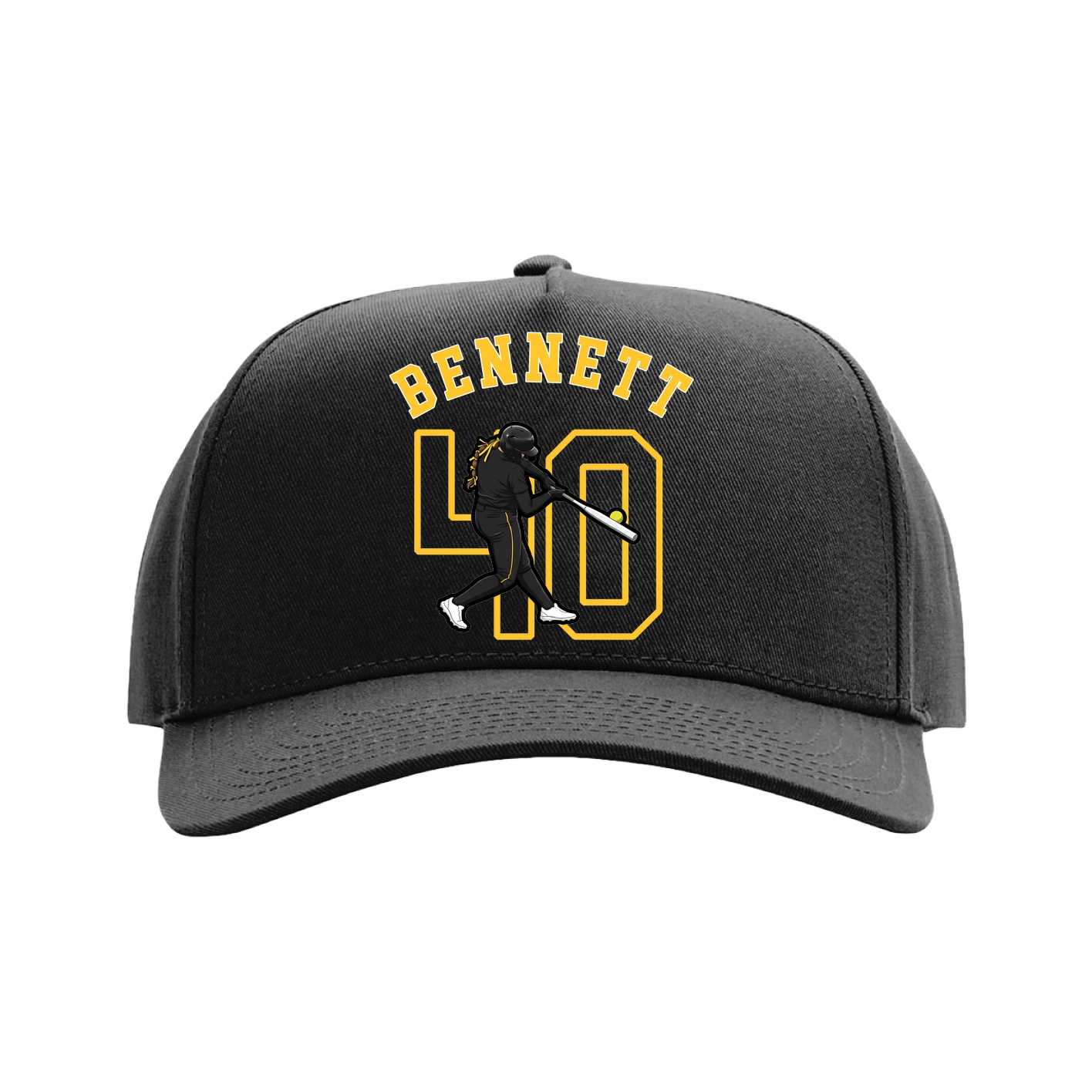 Full Fabric Five-Panel Champ Cap — Shirsey Arch in Black