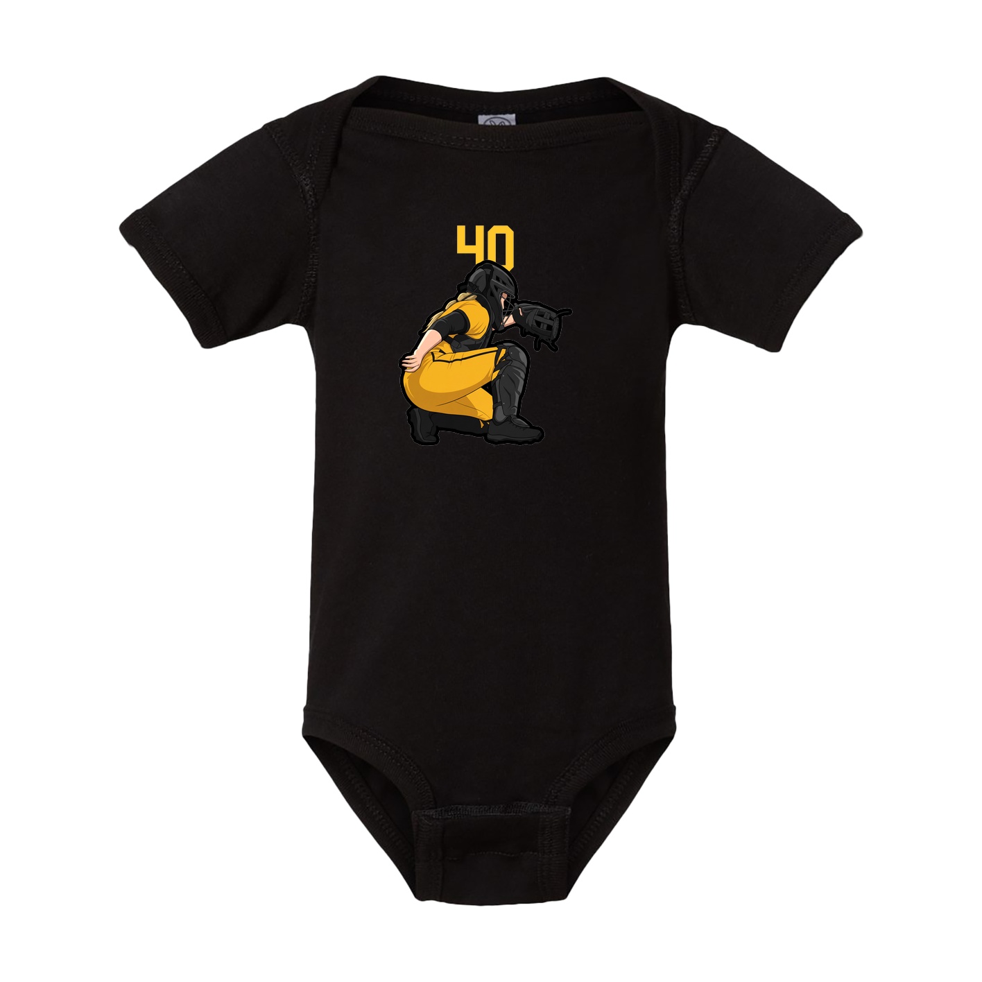 Baby Onesie — Number Top in Black