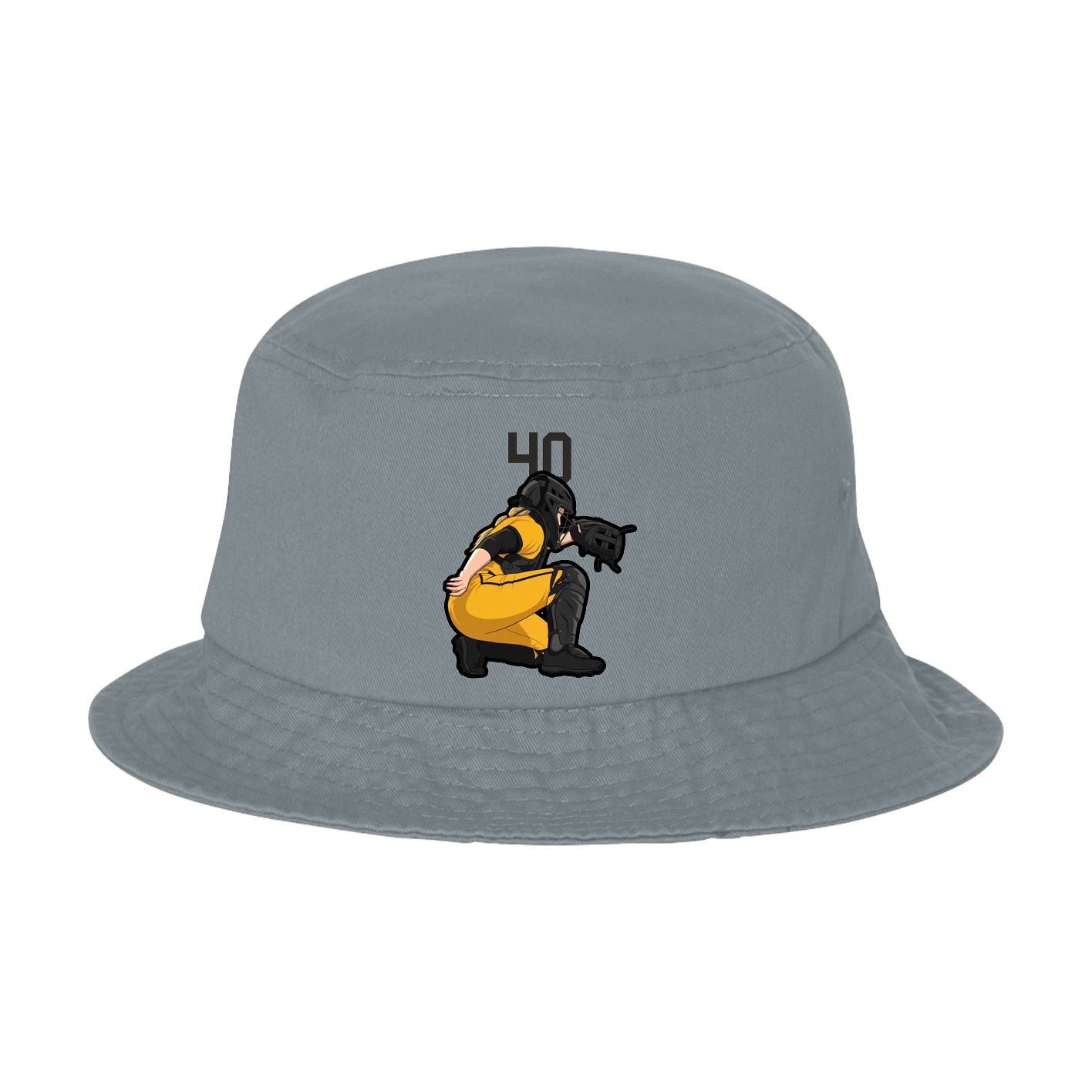 Bucket Cap — Number Top in Grey