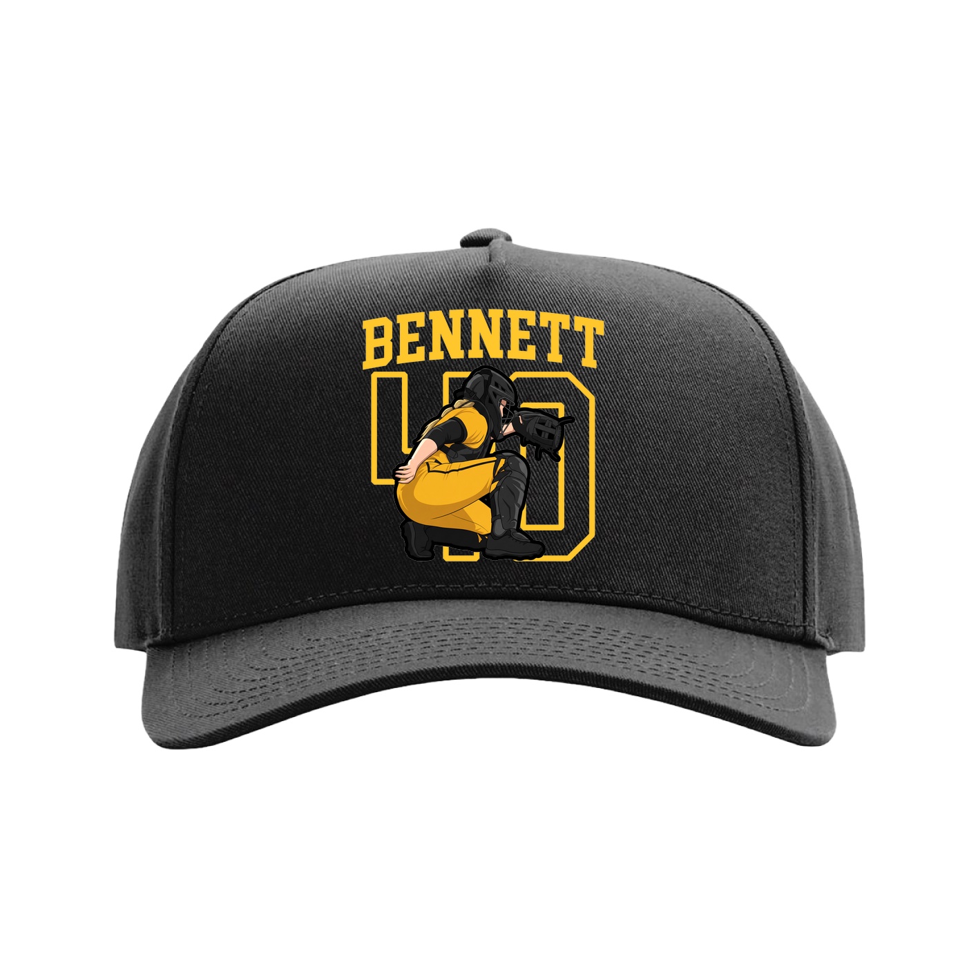 Full Fabric Five-Panel Champ Cap — Shirsey in Black