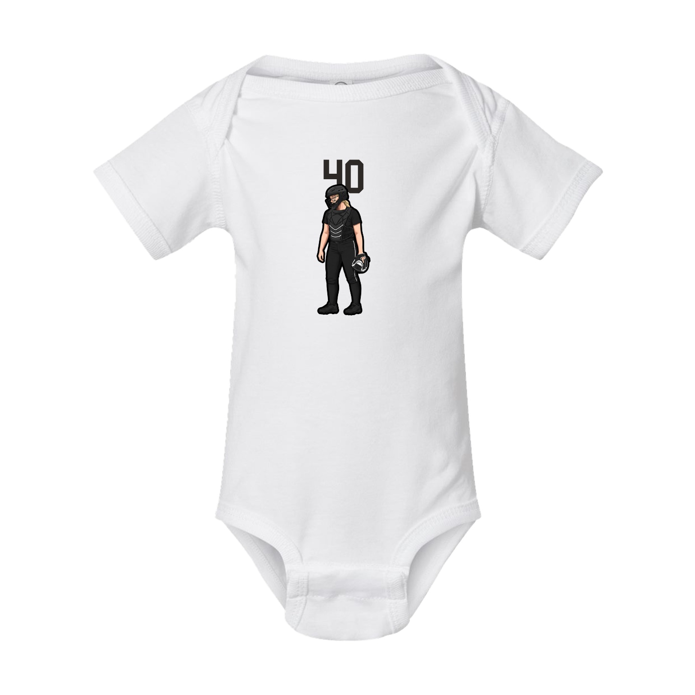 Baby Onesie — Number Top in White
