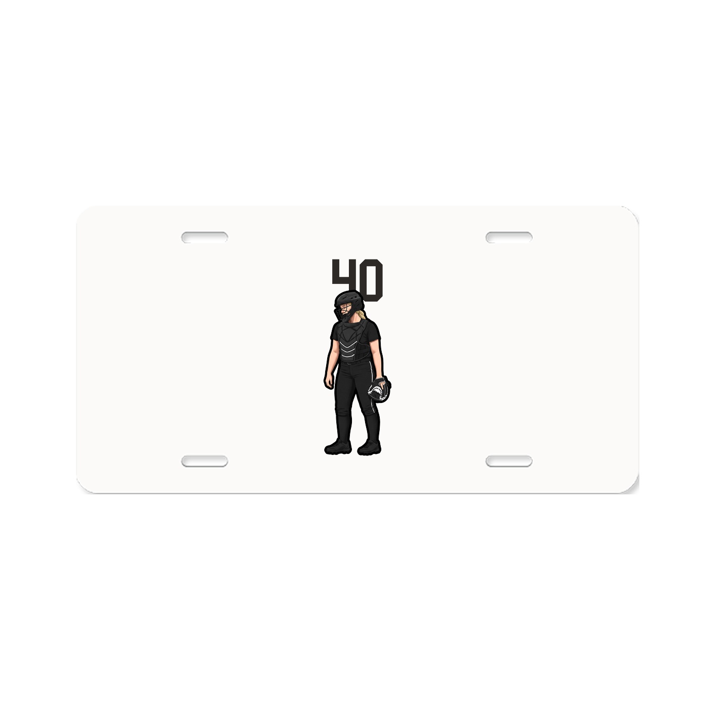 License Plate — Number Top in Classic