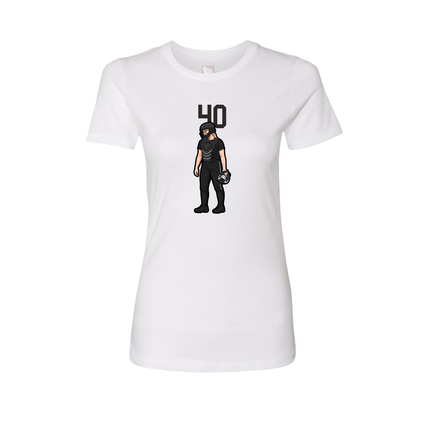 Womens Tee — Number Top in White