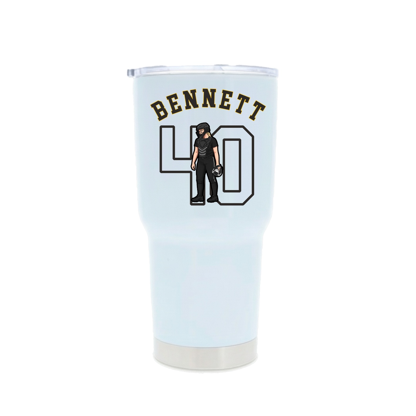 30oz Stainless Steel Tumbler — Shirsey Arch in White