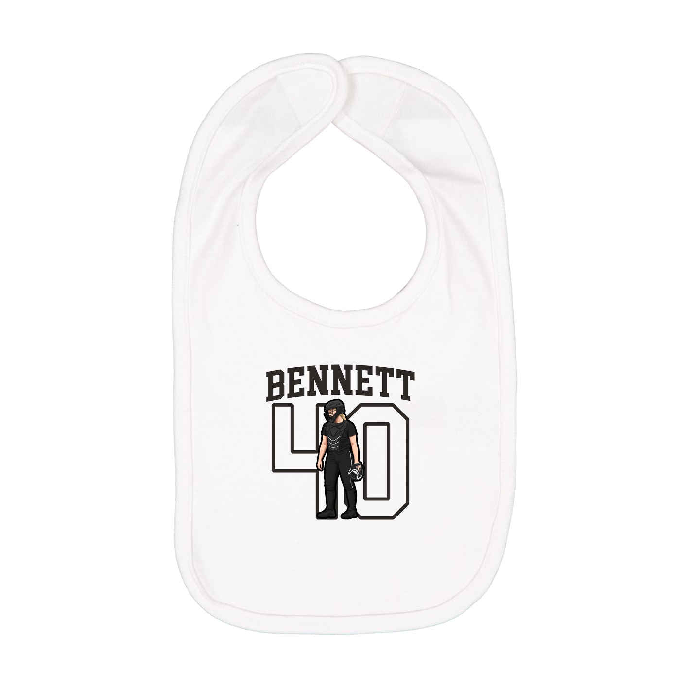 Infant Bib — Shirsey in White