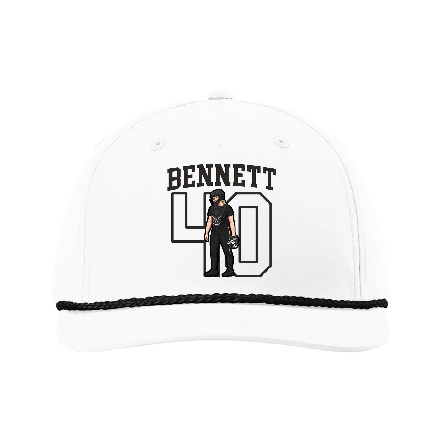 Five-Panel Classic Rope Cap — Shirsey in White