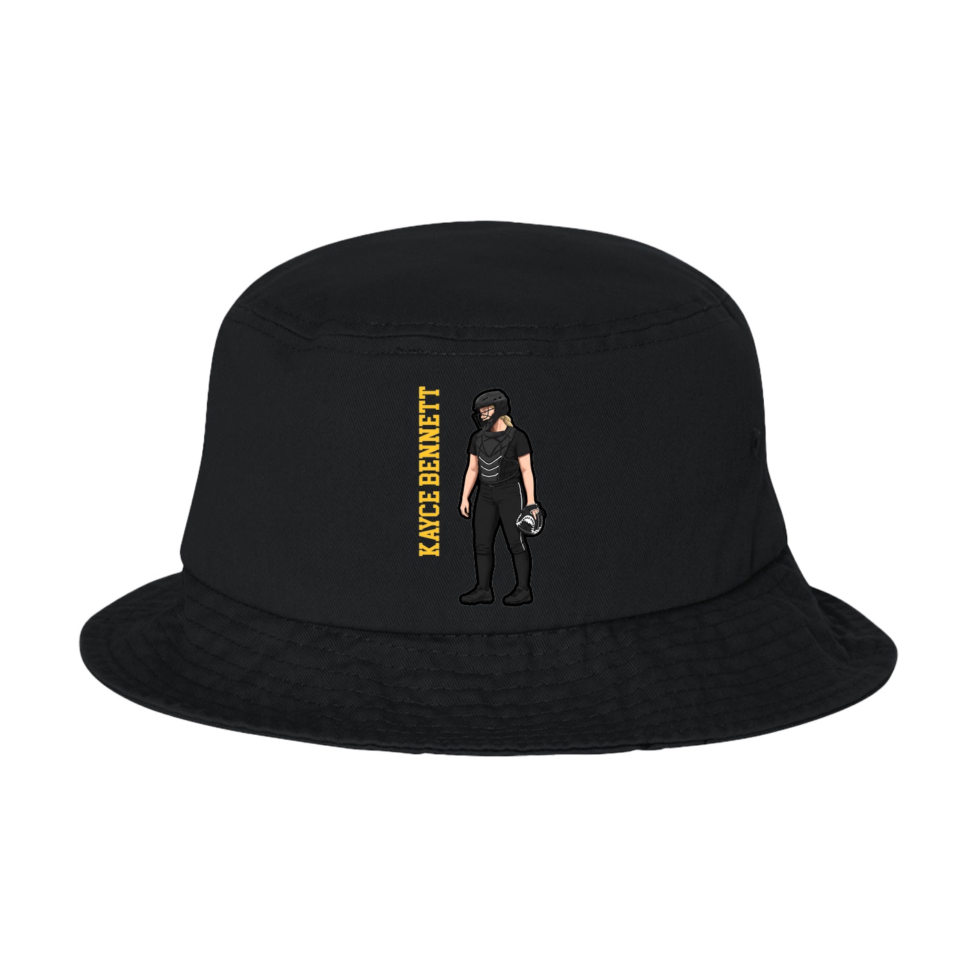 Bucket Cap — Name Vertical in Black