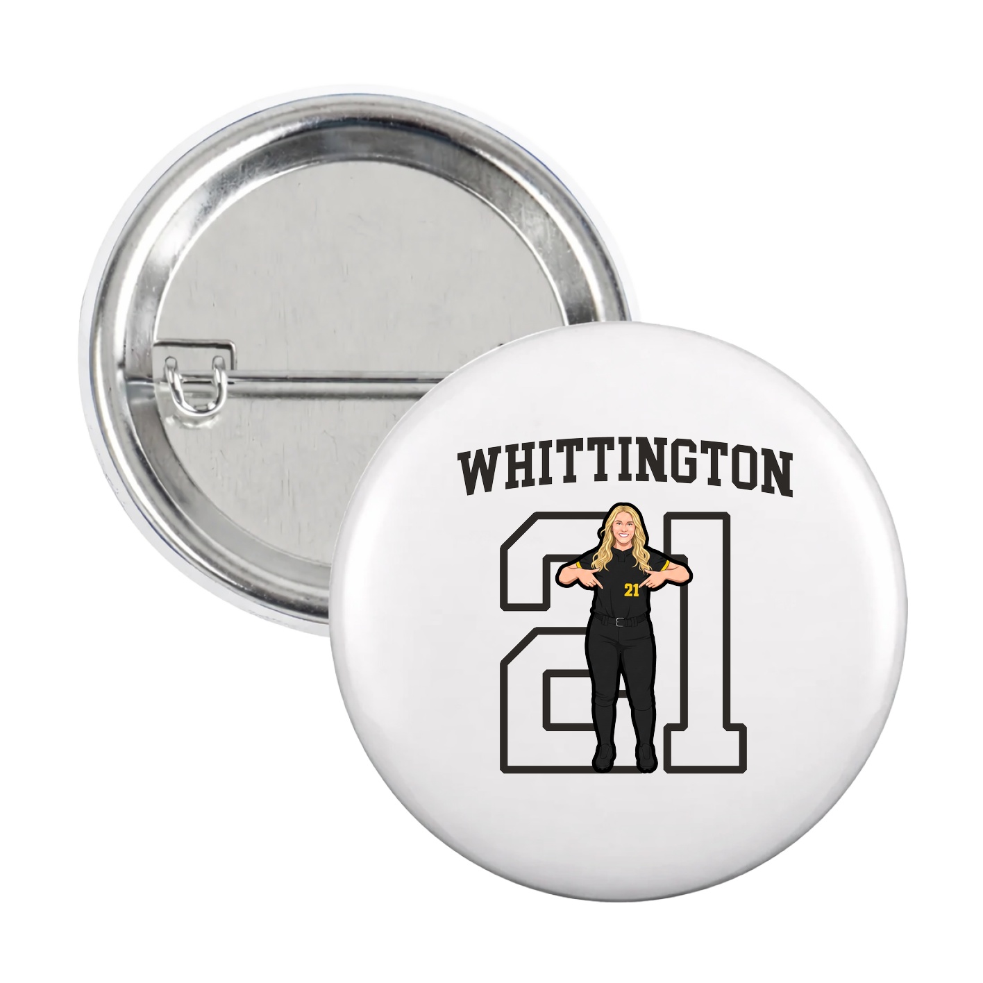 Game Day Button — Shirsey in White