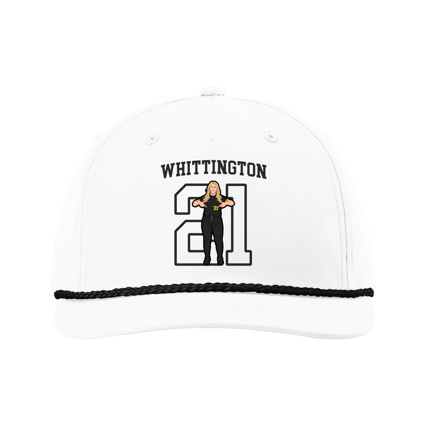 Five-Panel Classic Rope Cap — Shirsey in White