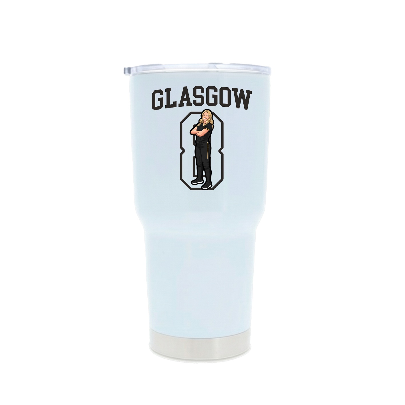 30oz Stainless Steel Tumbler — Shirsey in White