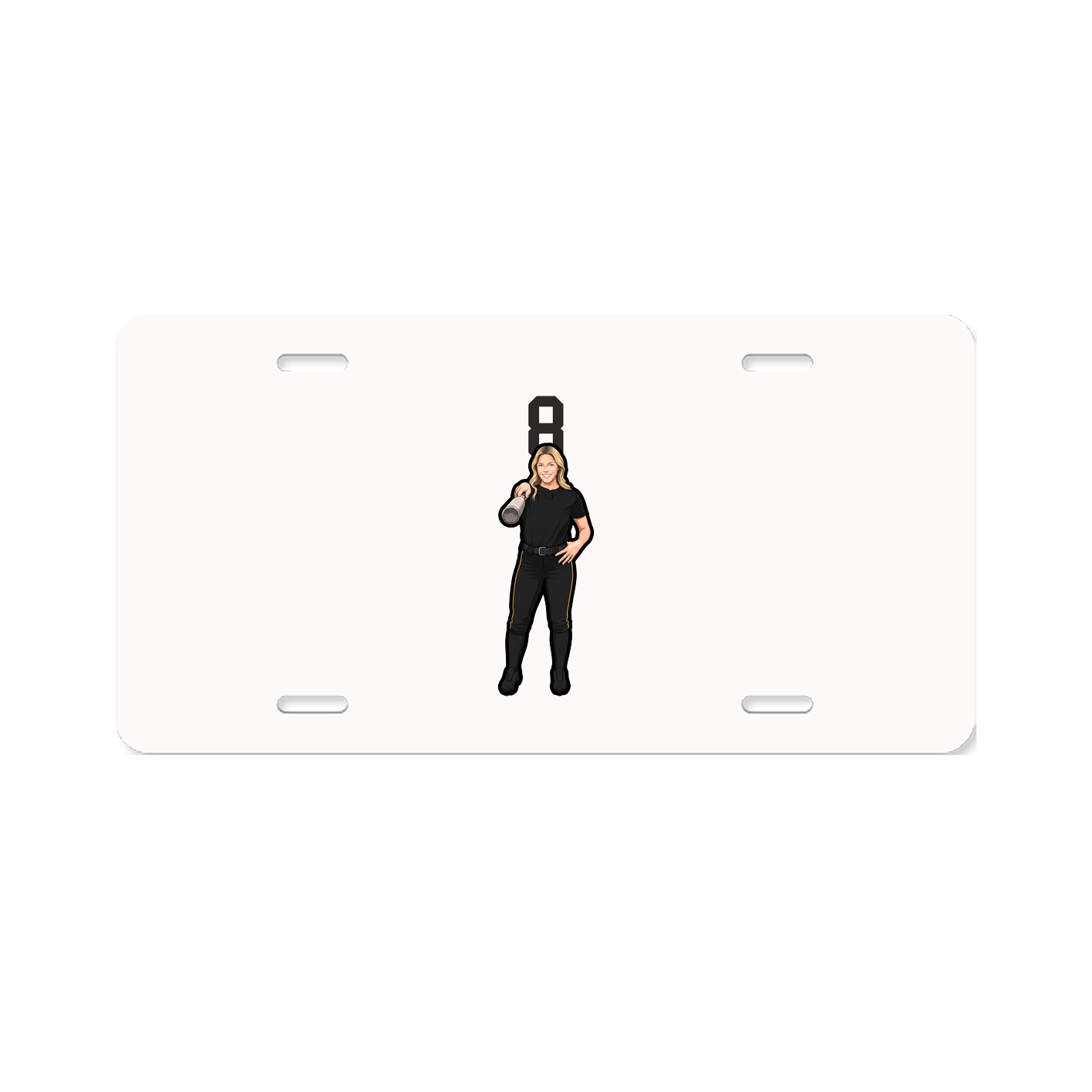 License Plate — Number Top in Classic