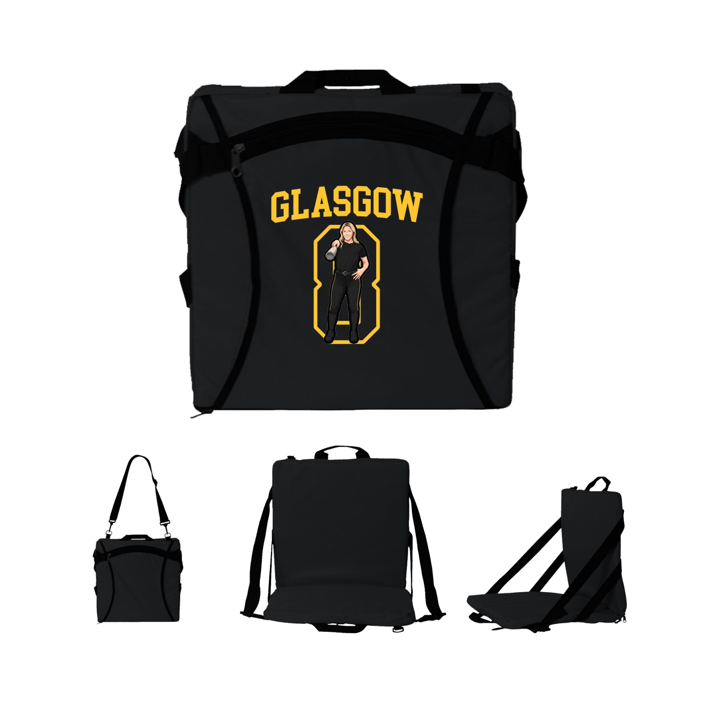 Folding Stadium Seat — Shirsey in Black
