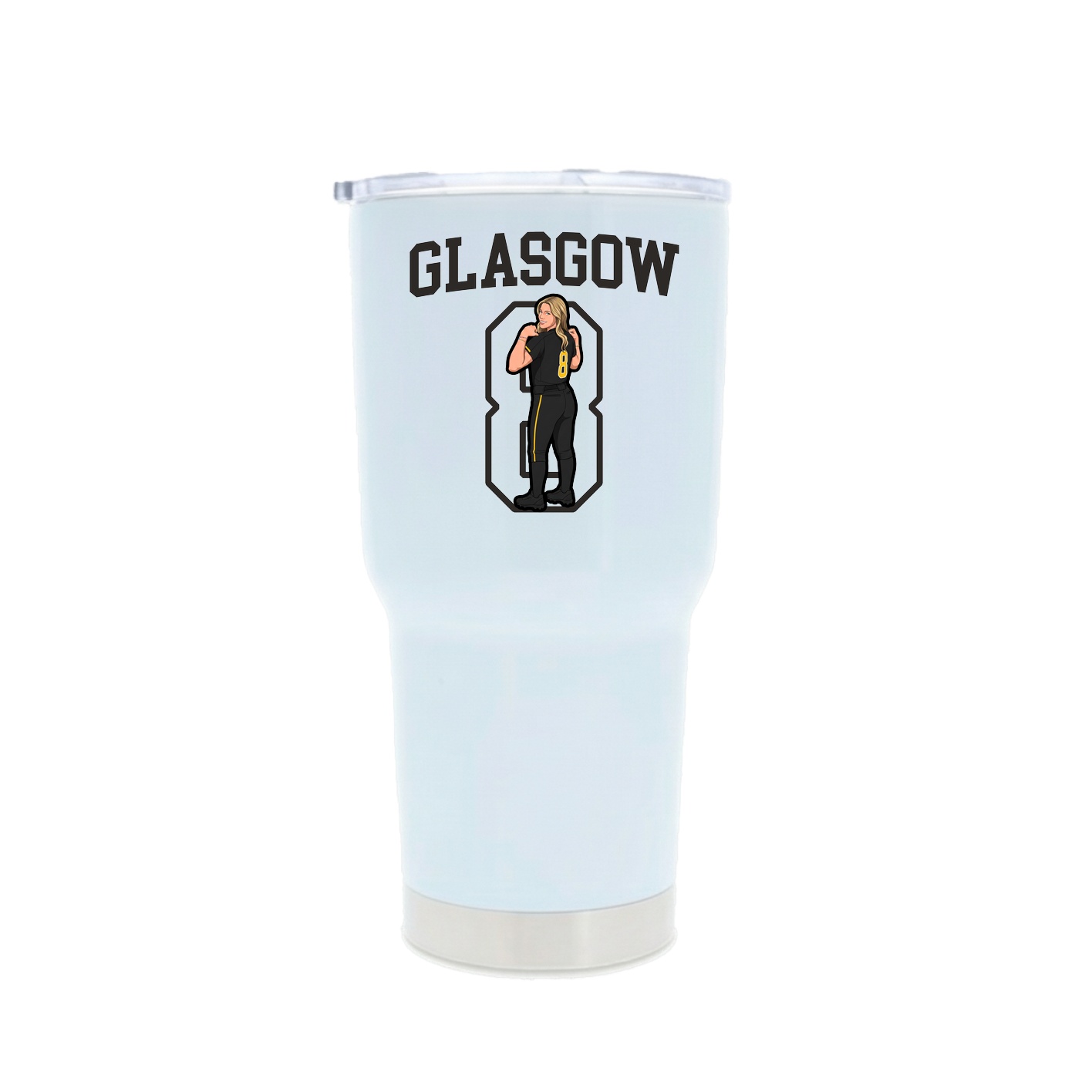 30oz Stainless Steel Tumbler — Shirsey in White