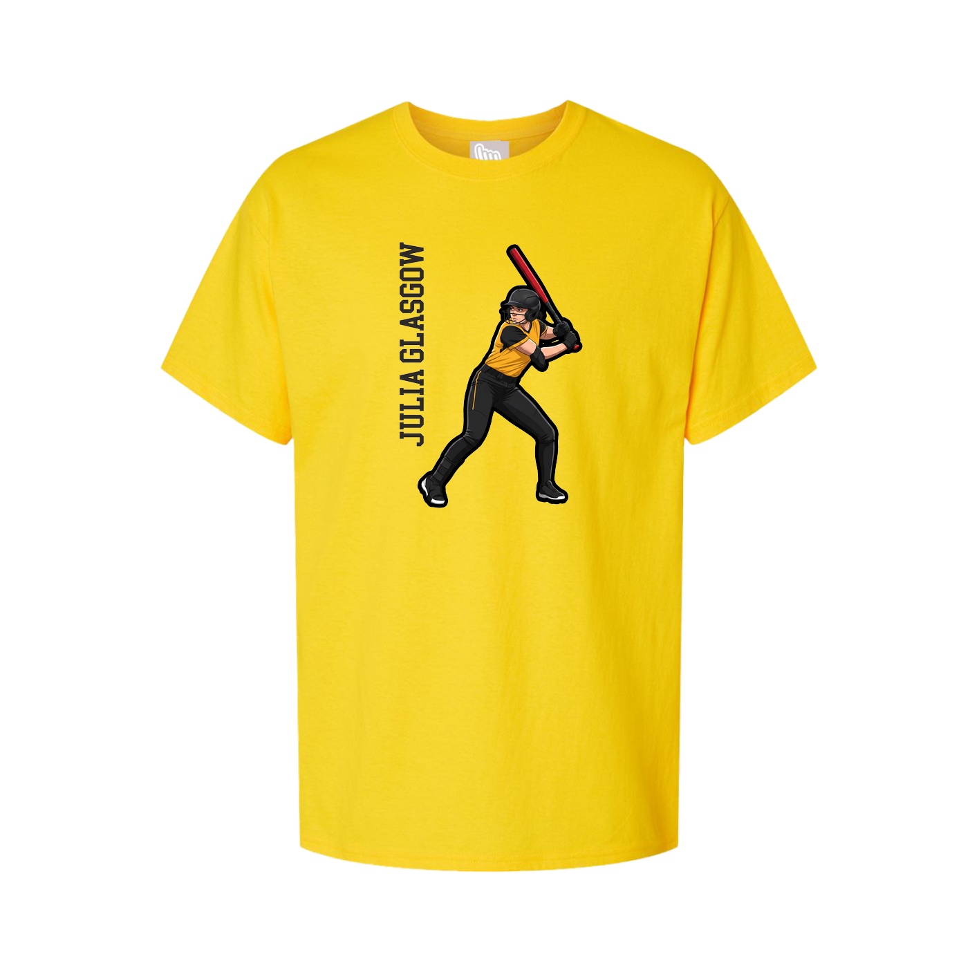 Youth Tee — Name Vertical in Gold