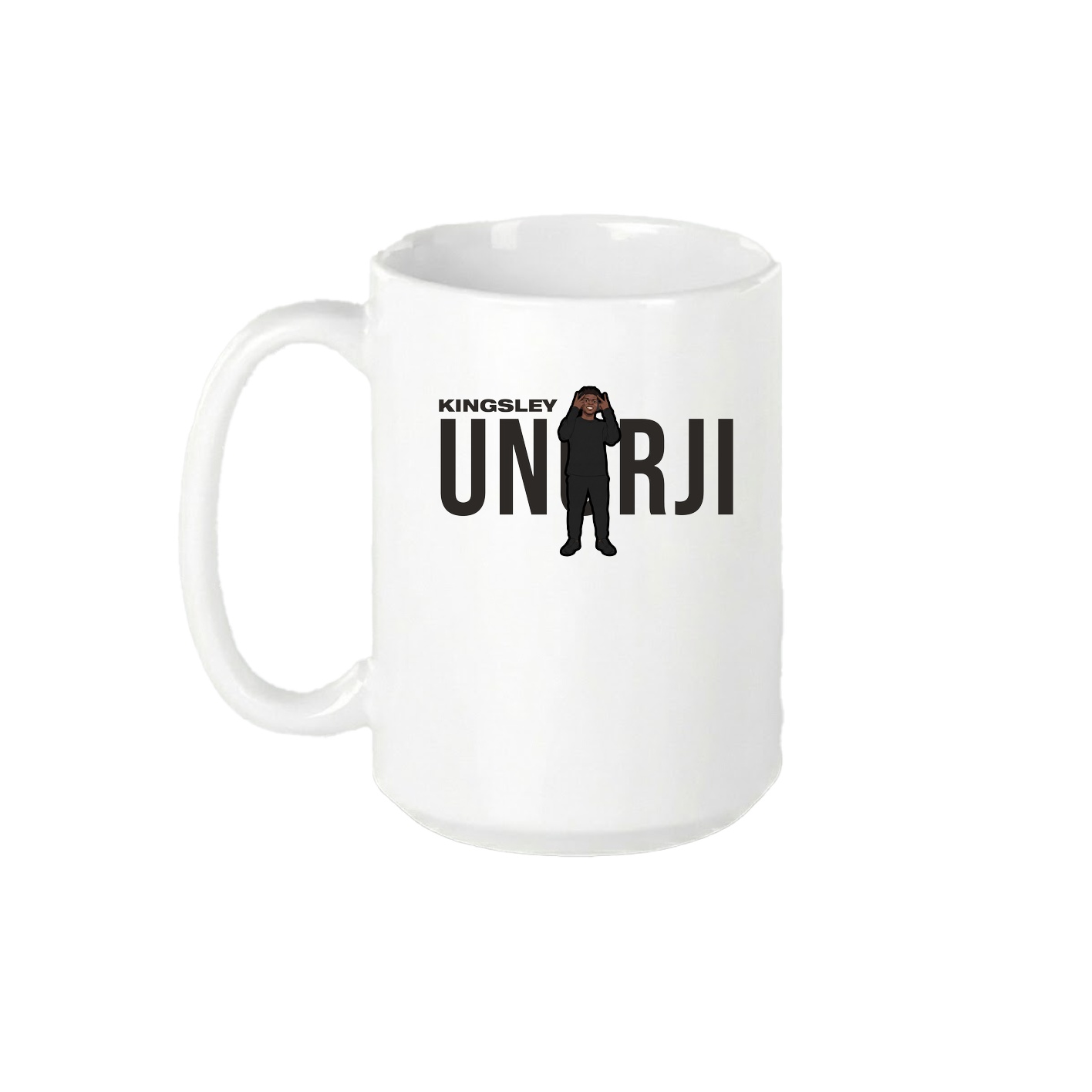 15oz Coffee Mug — Player Name in White