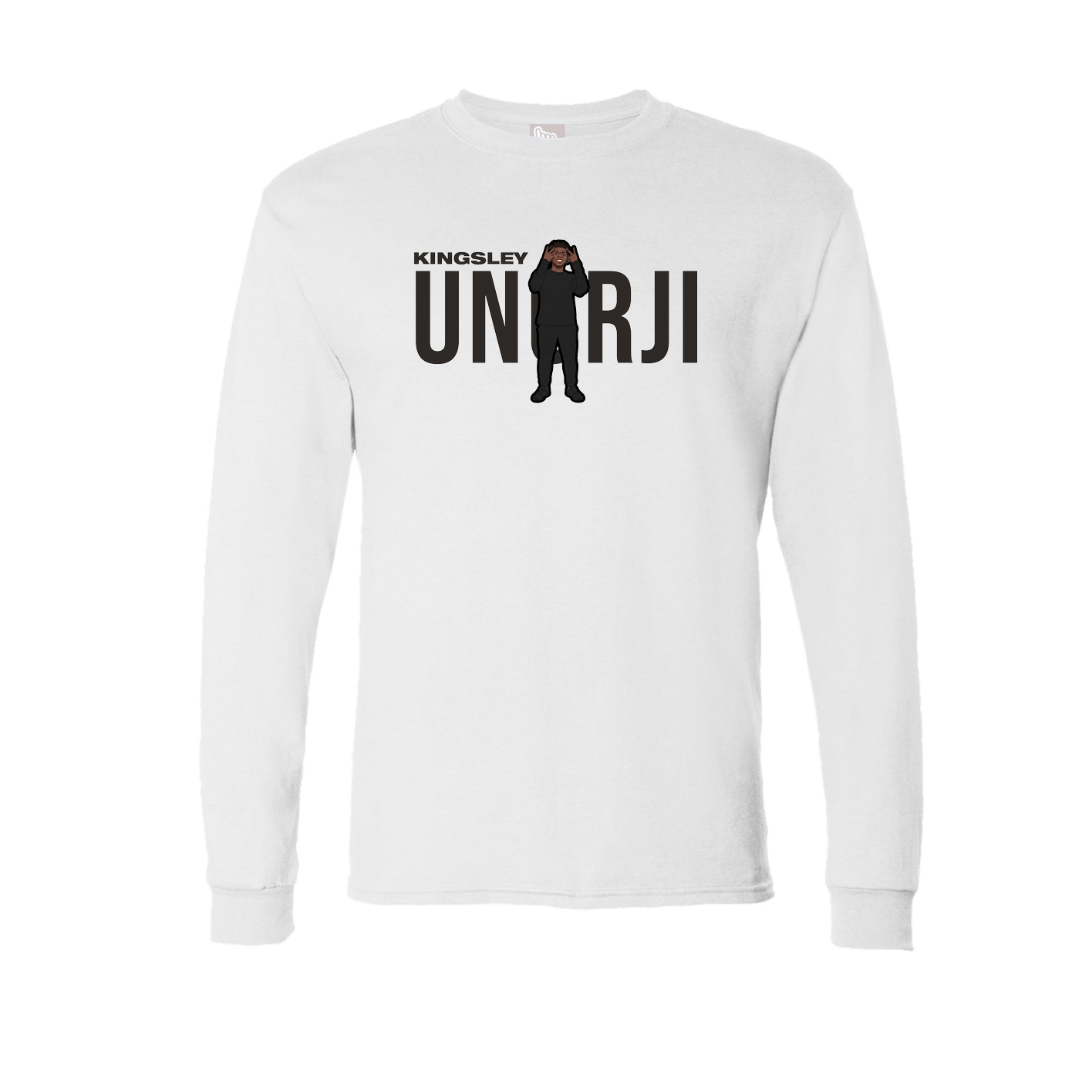 Long Sleeve Tee — Player Name in White
