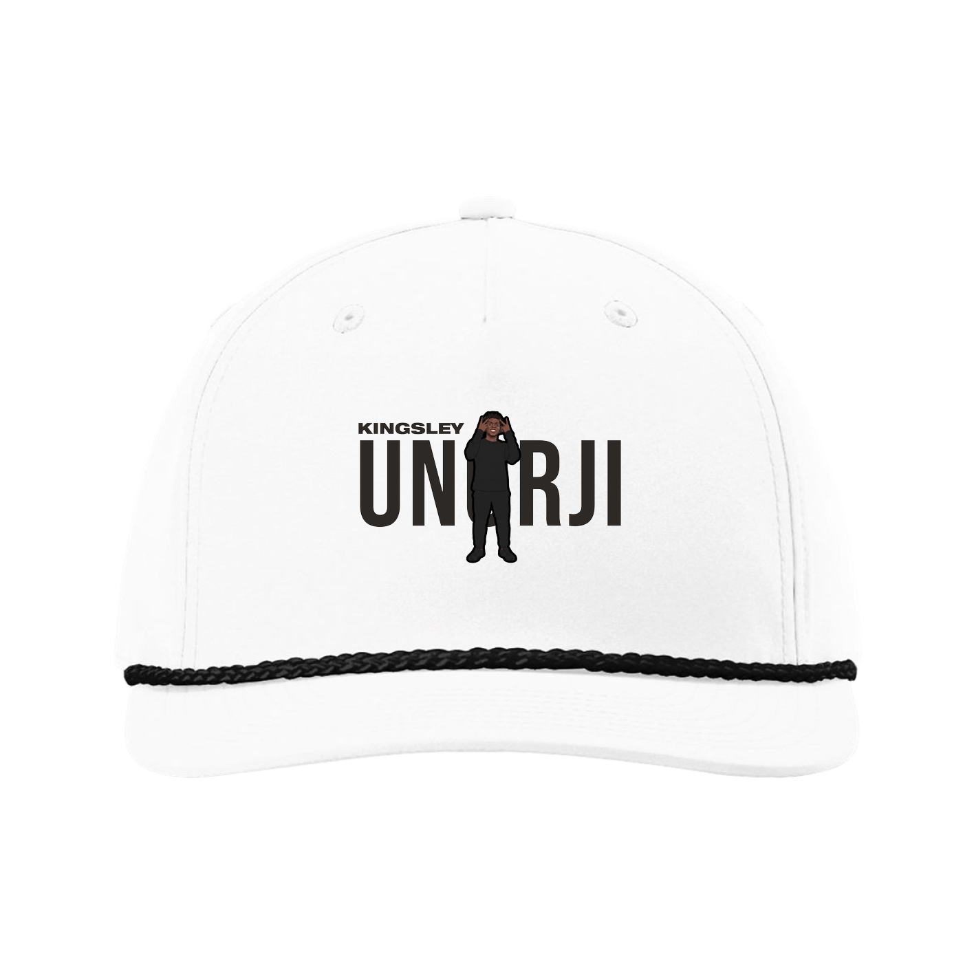 Five-Panel Classic Rope Cap — Player Name in White