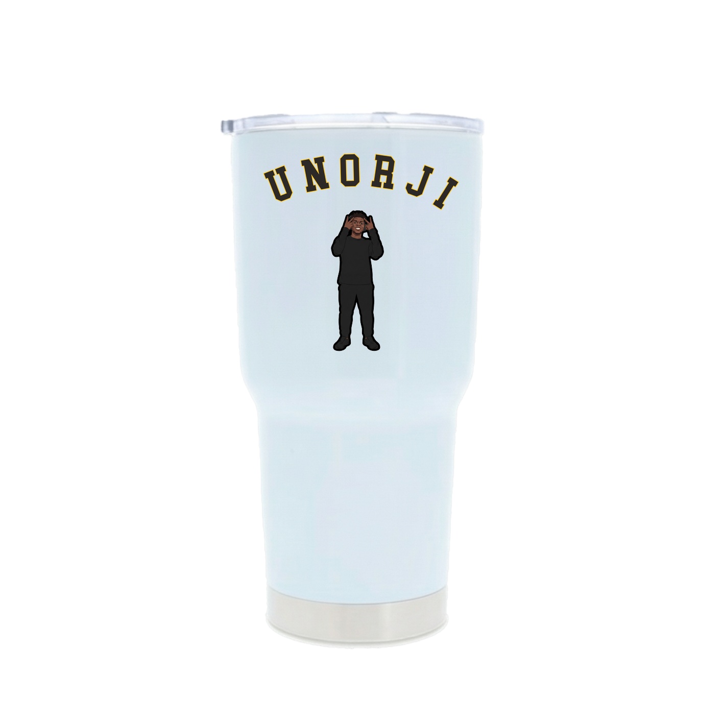 30oz Stainless Steel Tumbler — Shirsey Arch in White