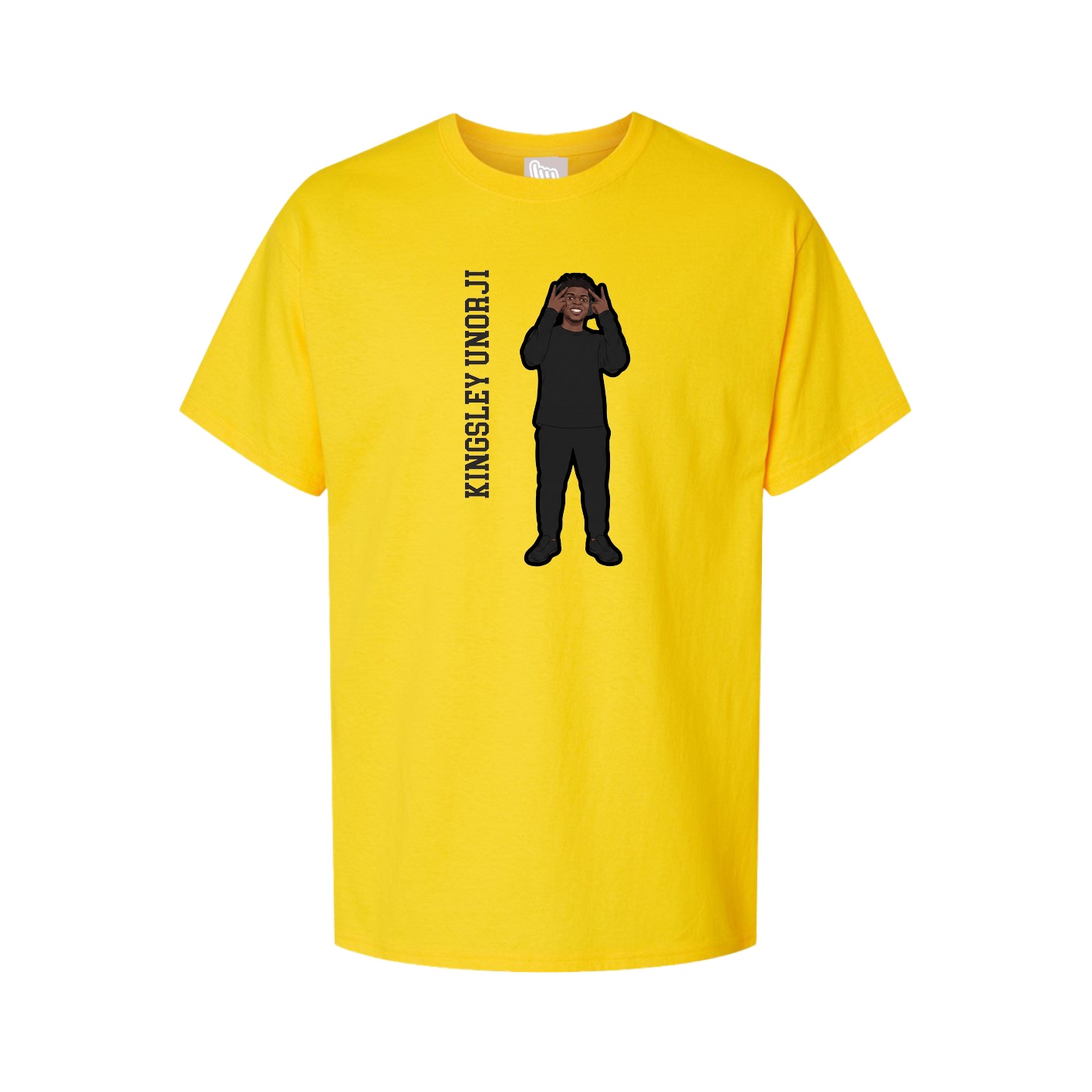 Youth Tee — Name Vertical in Gold