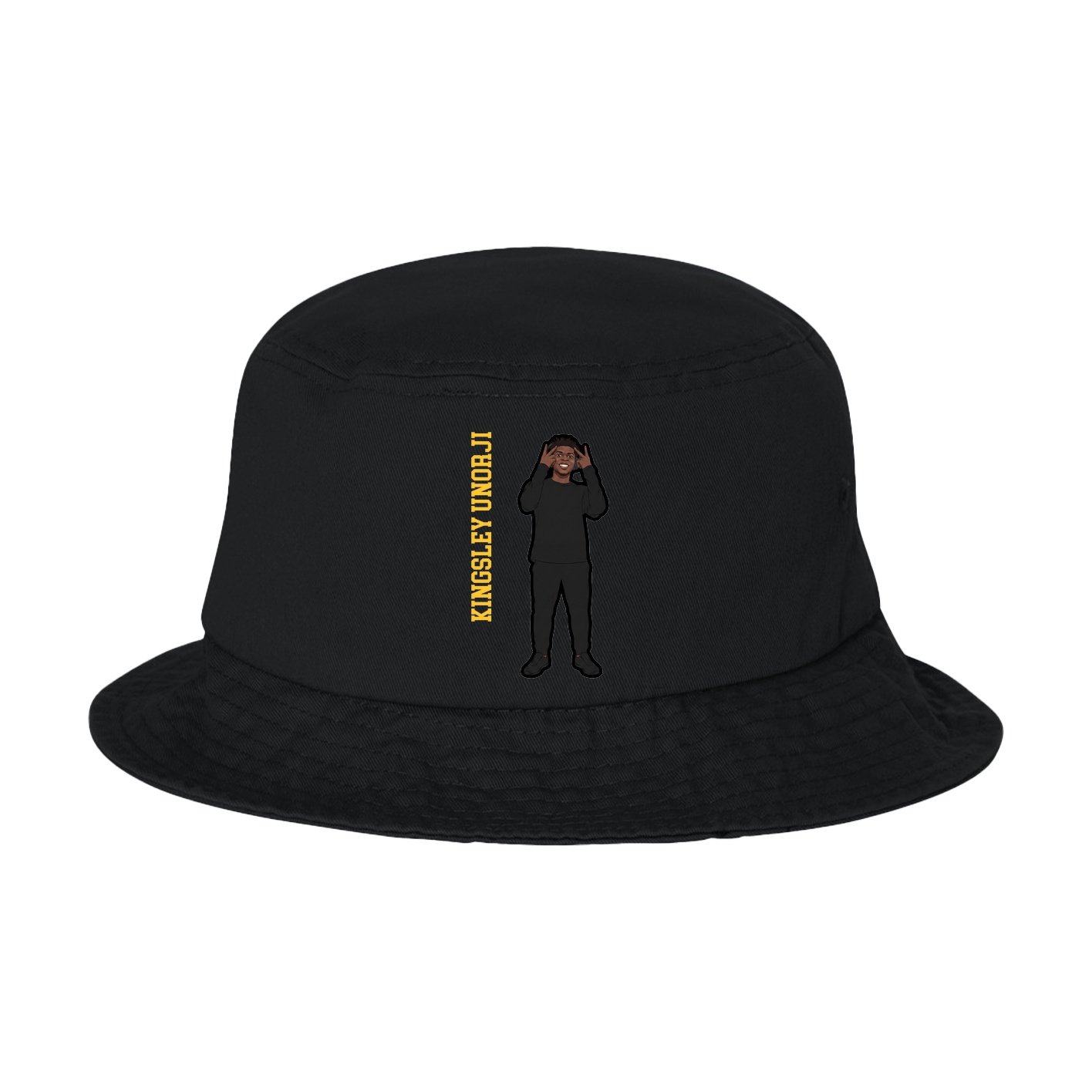 Bucket Cap — Name Vertical in Black