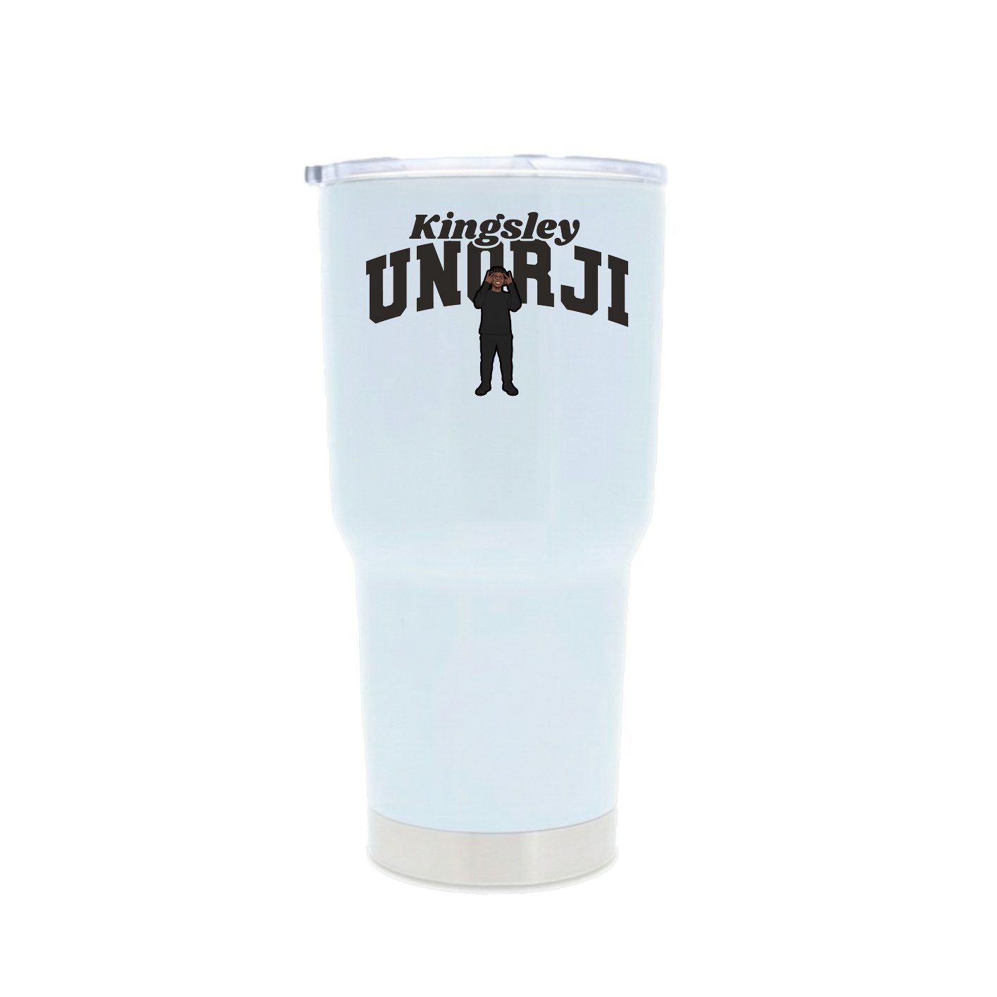 30oz Stainless Steel Tumbler — Signature Arch in White
