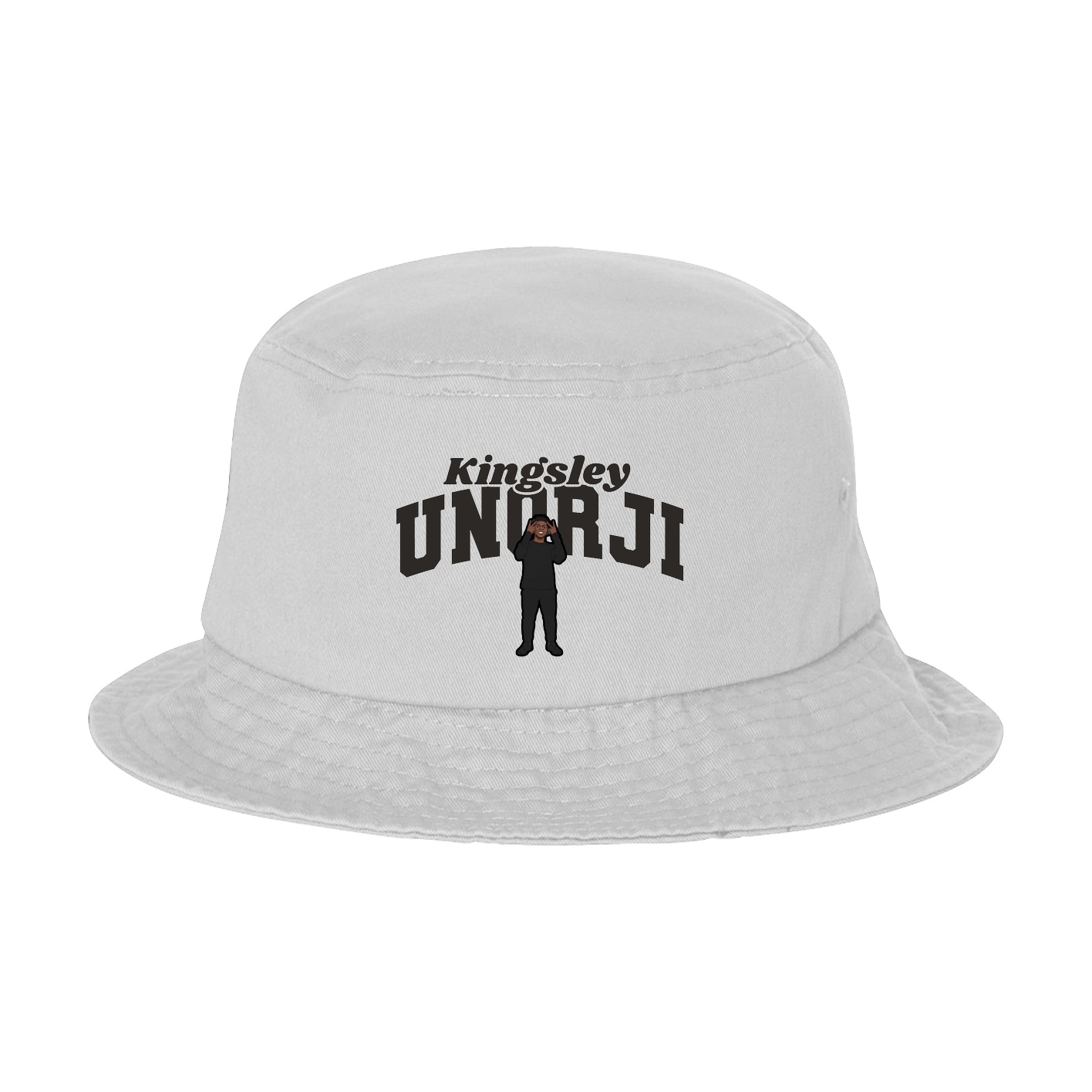 Bucket Cap — Signature Arch in White