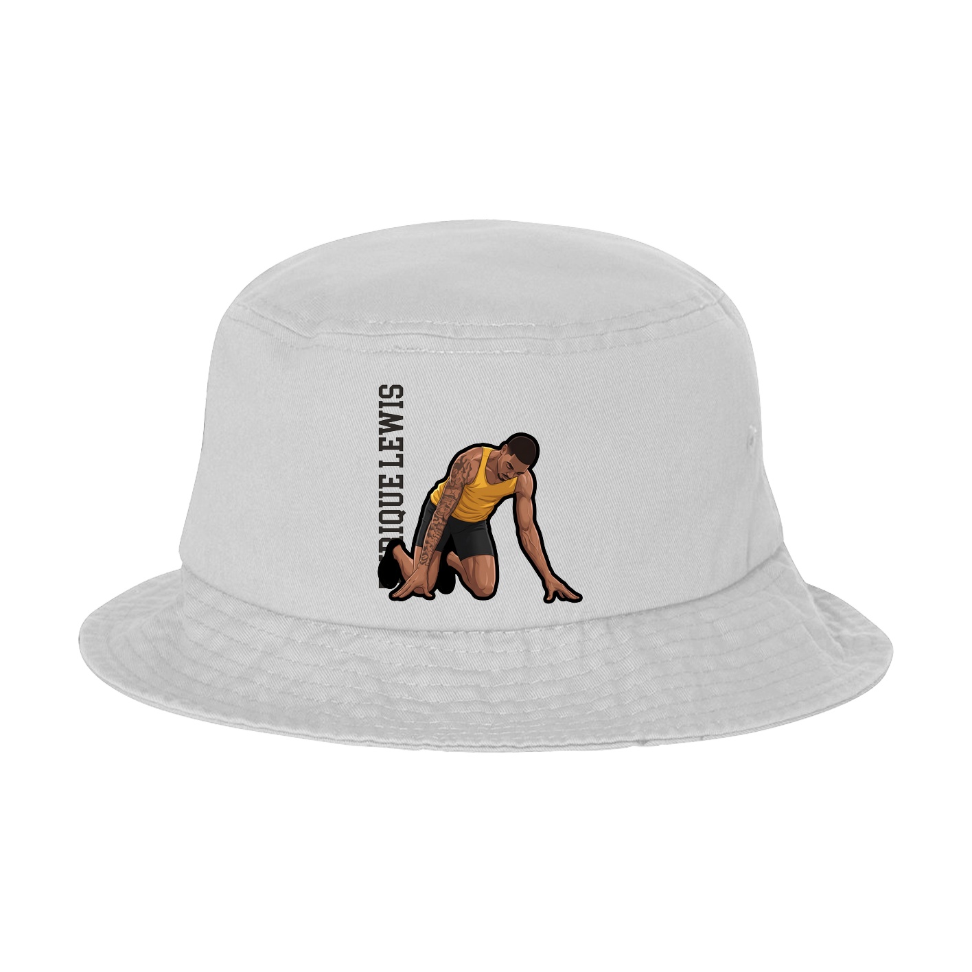 Bucket Cap — Name Vertical in White