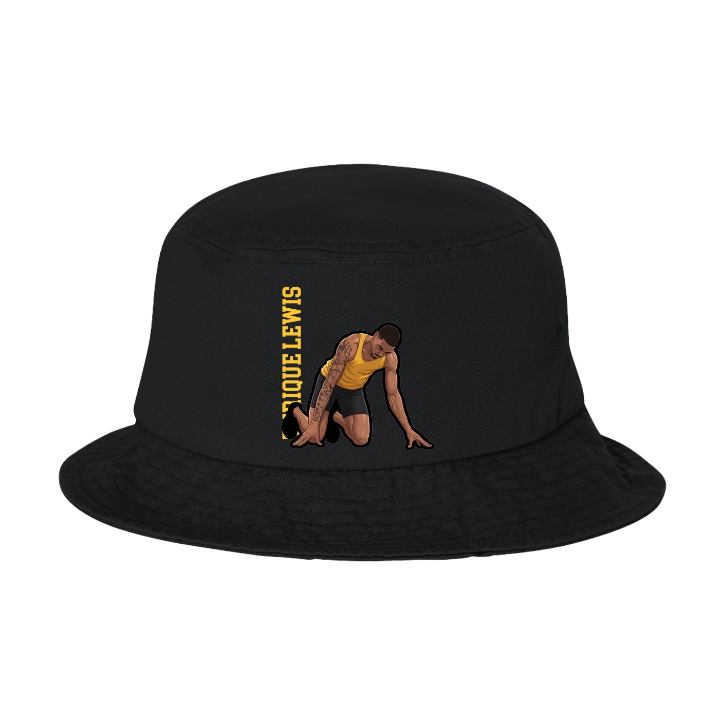 Bucket Cap — Name Vertical in Black