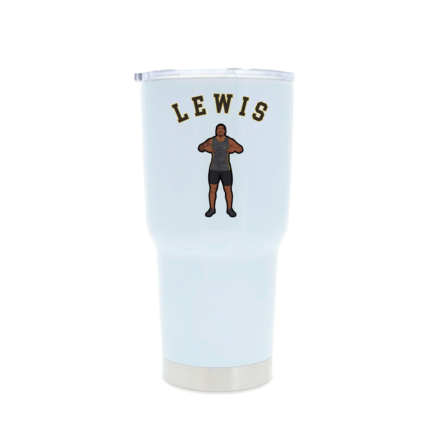 30oz Stainless Steel Tumbler — Shirsey Arch in White