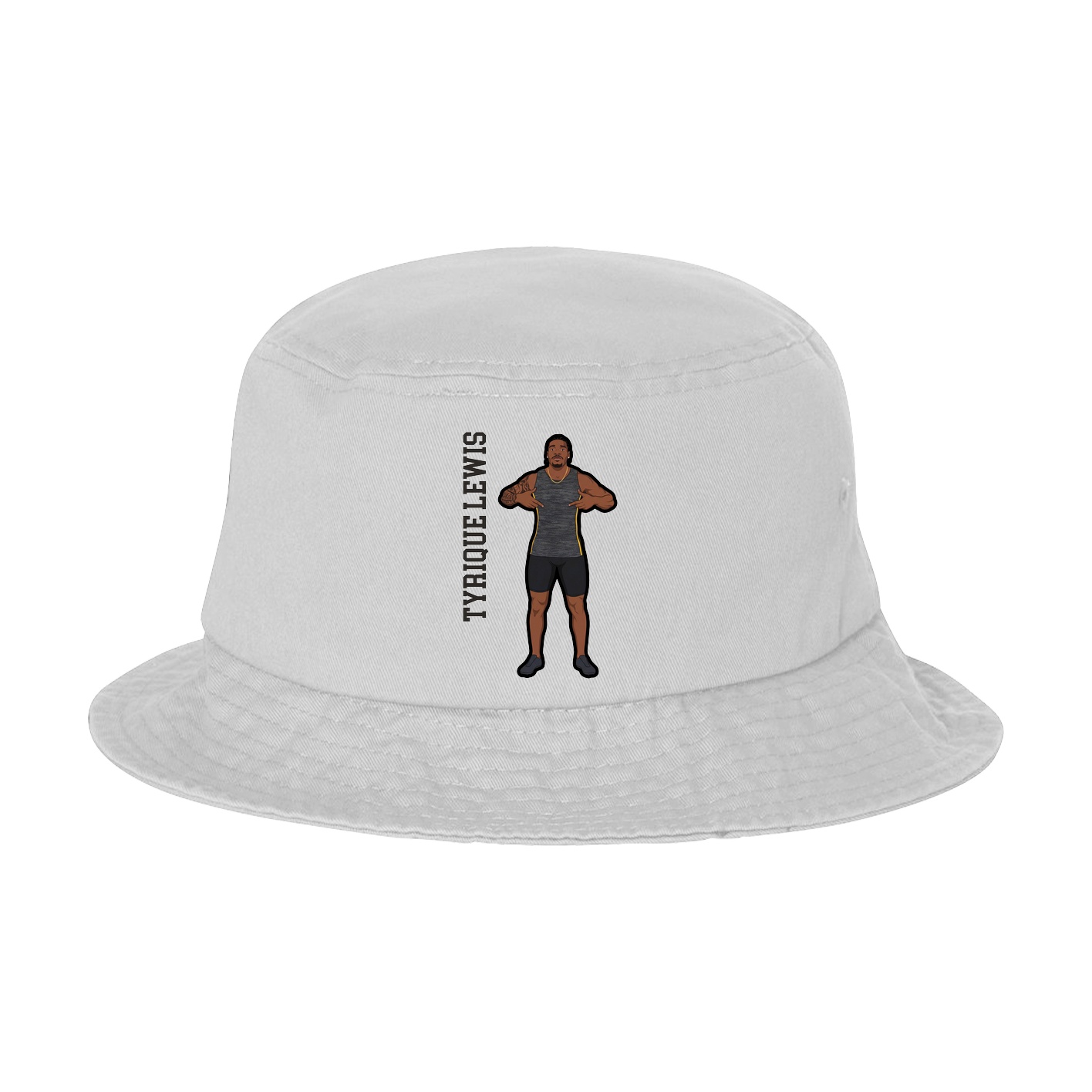 Bucket Cap — Name Vertical in White