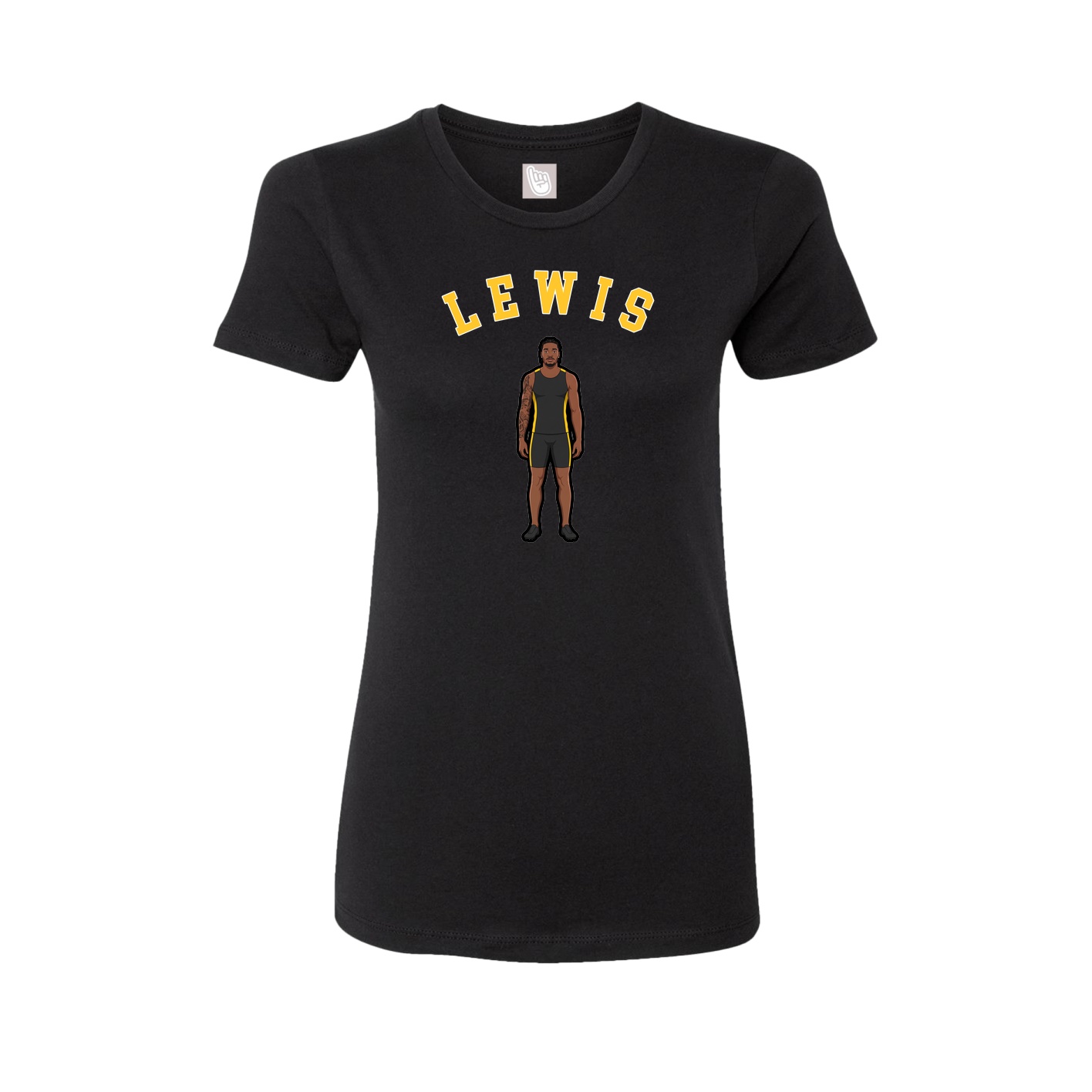 Fitted Women's Tee — Shirsey Arch in Black