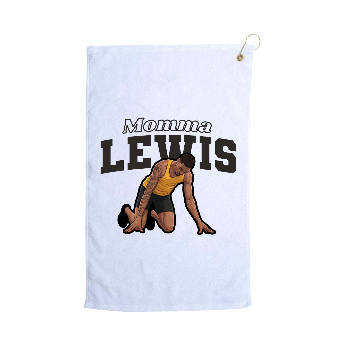 Golf Towel — Mothers Day Block in White