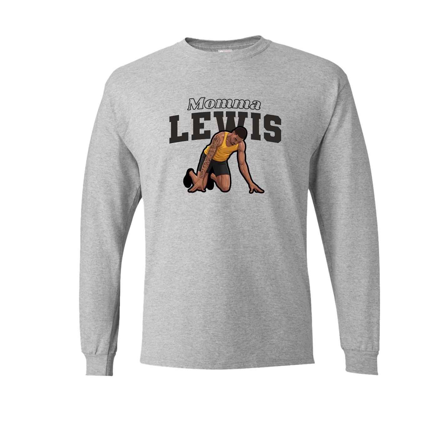 Long Sleeve Tee — Mothers Day Block in Grey