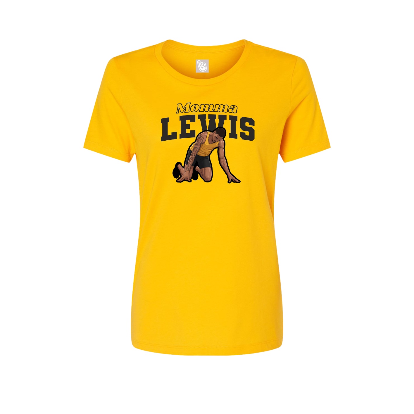 Womens Tee — Mothers Day Block in Gold