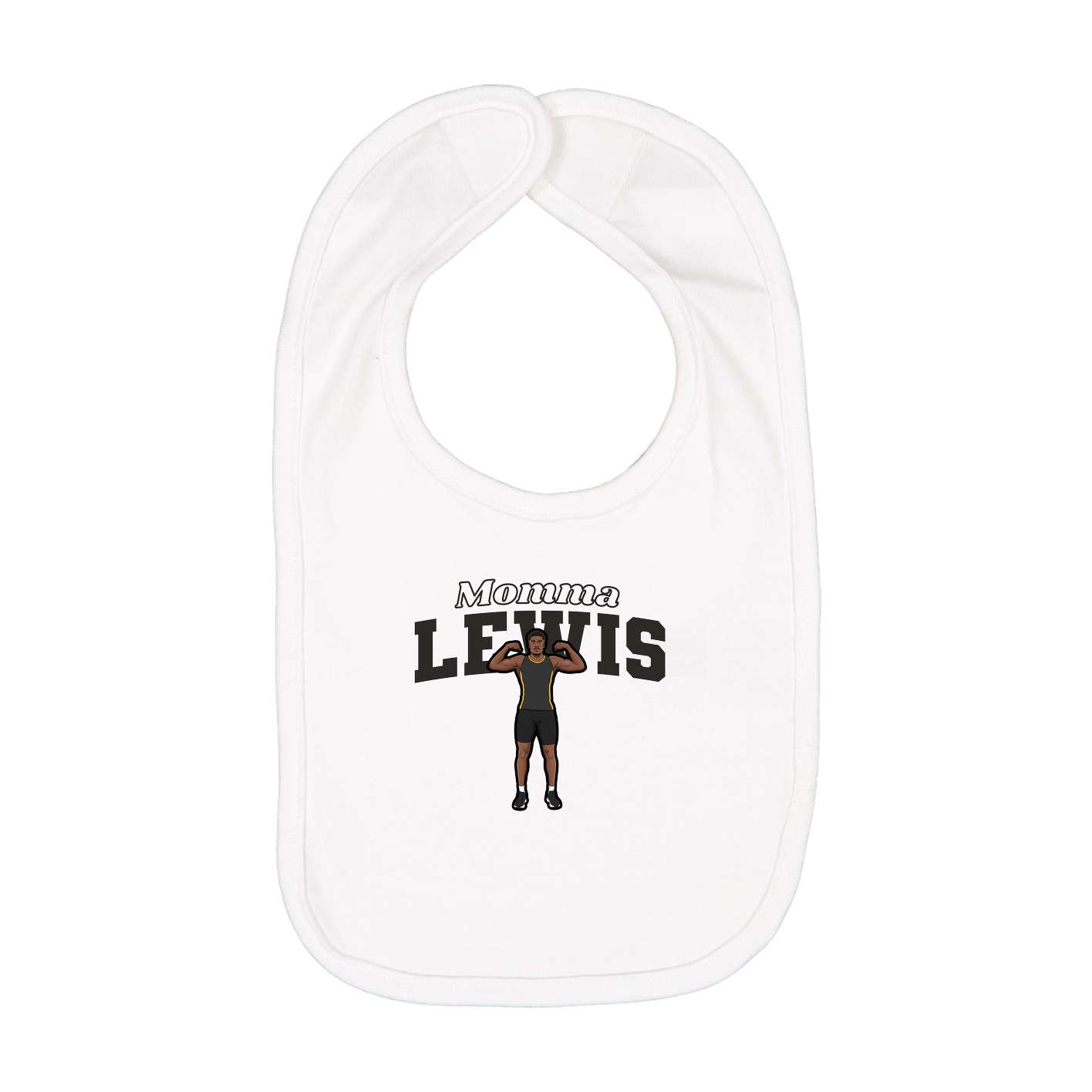 Infant Bib — Mothers Day Block in White