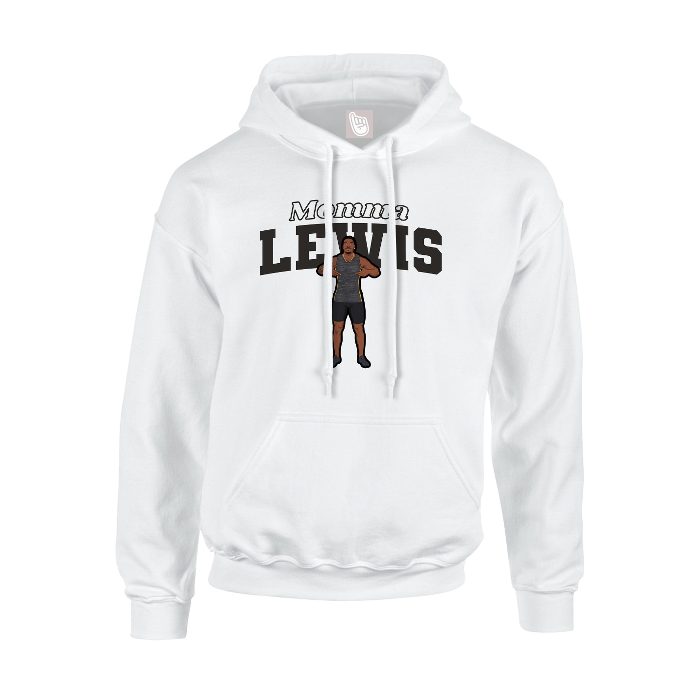 Youth Hoodie — Mothers Day Block in White