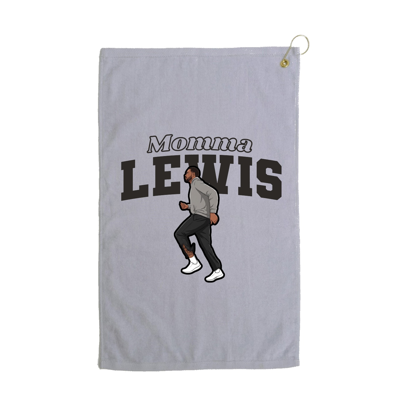 Golf Towel — Mothers Day Block in Grey